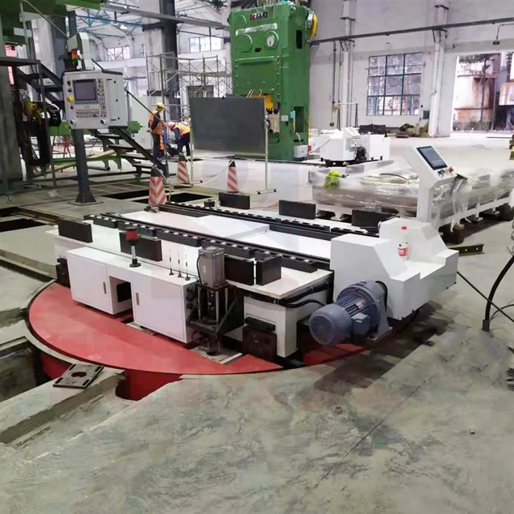 Electric Turntable Track Transfer Flat Cart factory